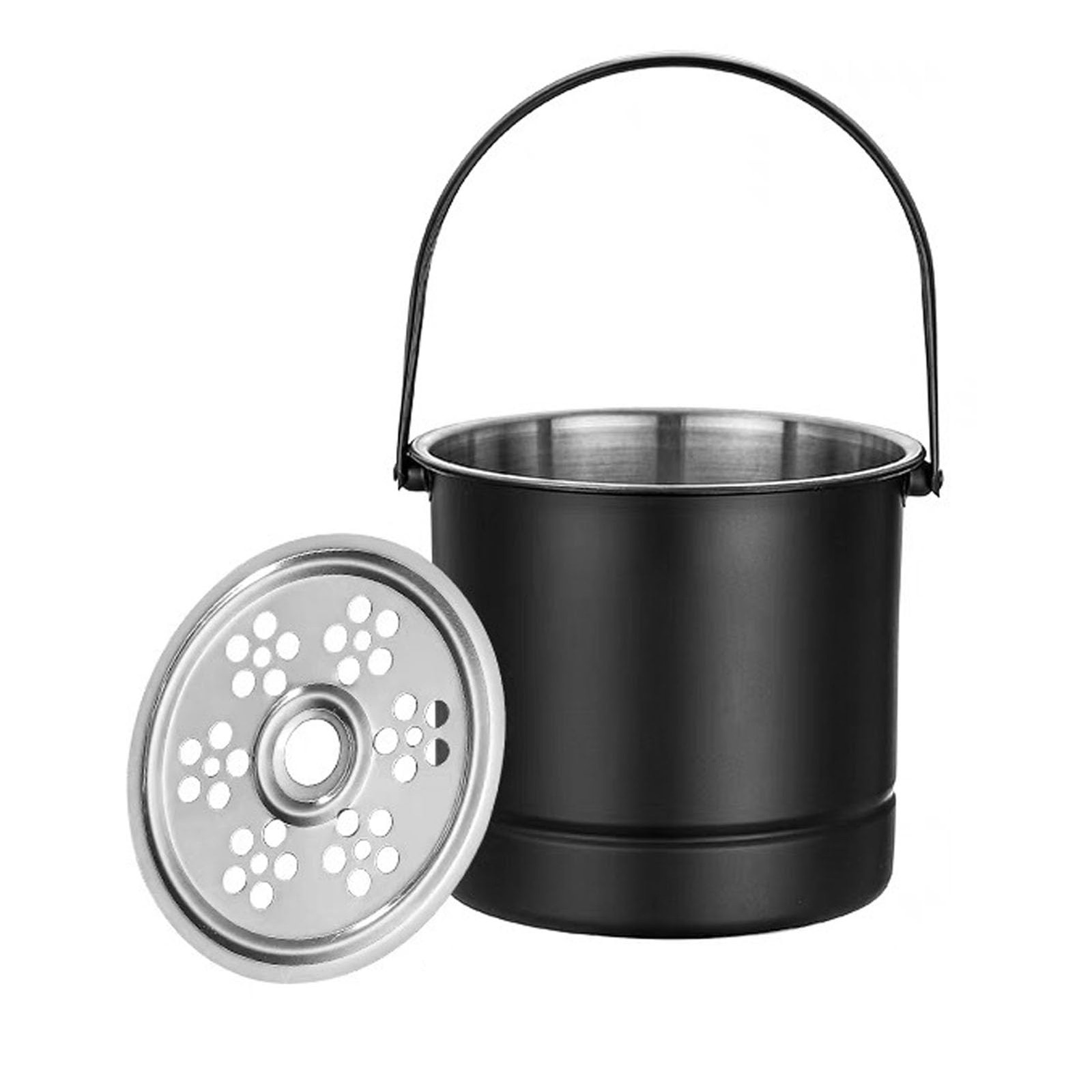 1L Ice Bucket, Professional Thickened Stainless Steel Ice Container with Filt...