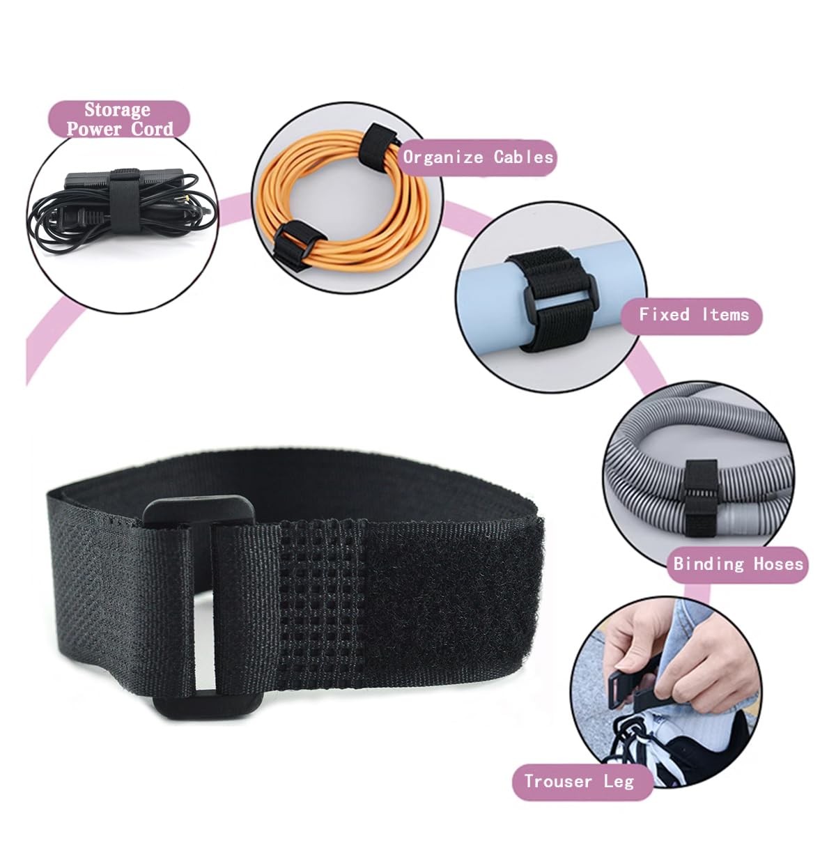 20 Pack (12 x 1 Inch) Reusable Fastening Cable Straps,Adjustable Multi-Purpos...