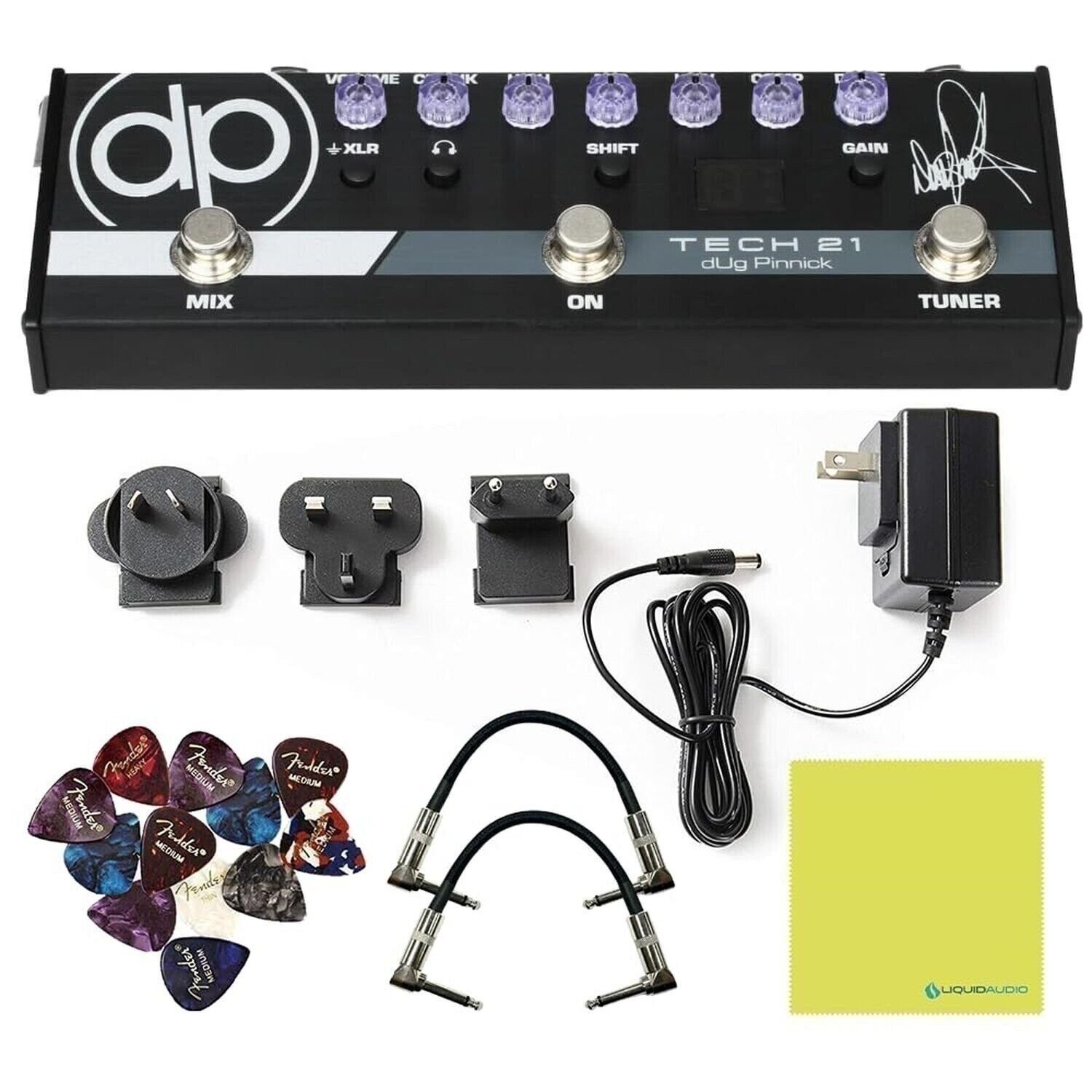 Tech 21 SansAmp dUg Pinnick DP-3X Signature Pedal Bundle w/ 2x Strukture S6P4...