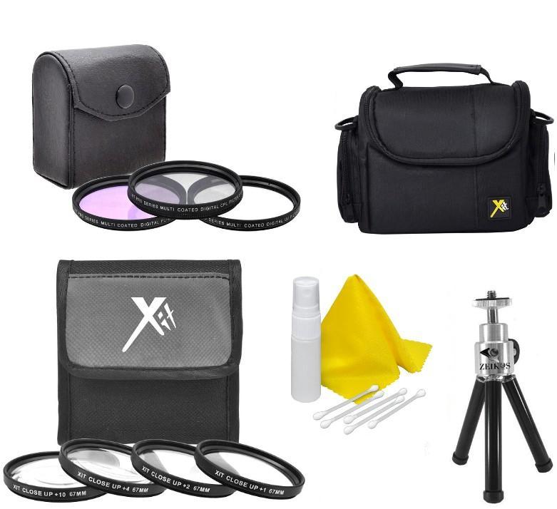 Accessory Kit (Bag-Filters/Macro close up-Tripod) for Nikon Coolpix P1000 P1100