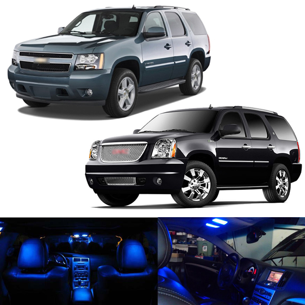 16 x Blue LED Interior Bulbs Lights Package Kit for 2000-2014 Tahoe Yukon