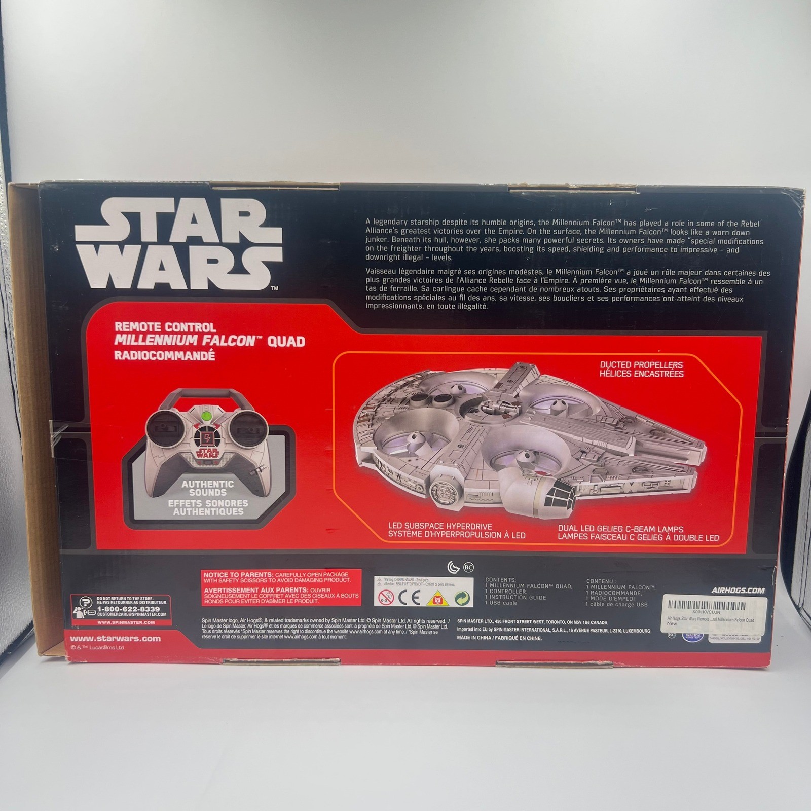 Air Hogs Star Wars: Millennium Falcon Quad with Remote Control in Box