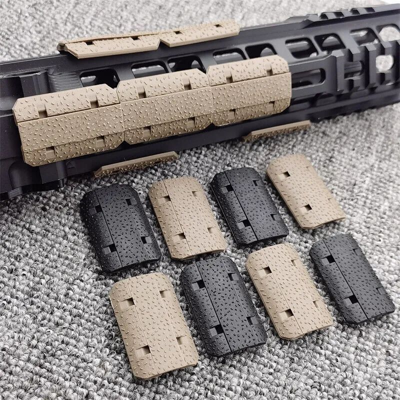 M-LOK Snap-in Flat Rail Covers Panel for Slot Low Profile Black / Tan