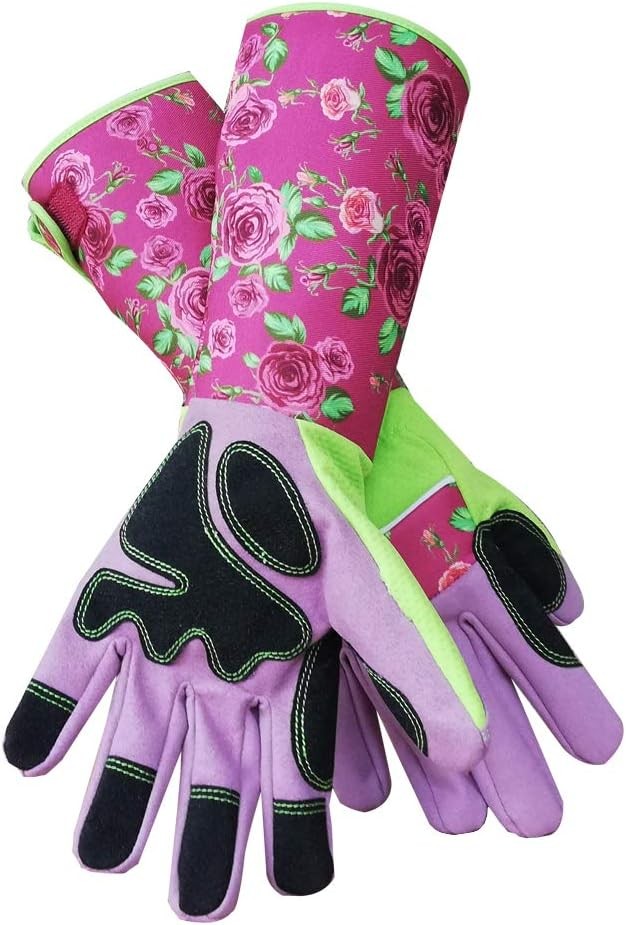 Rose Pruning Gardening Gloves Thorn 2 Count (Pack of 1), Flower
