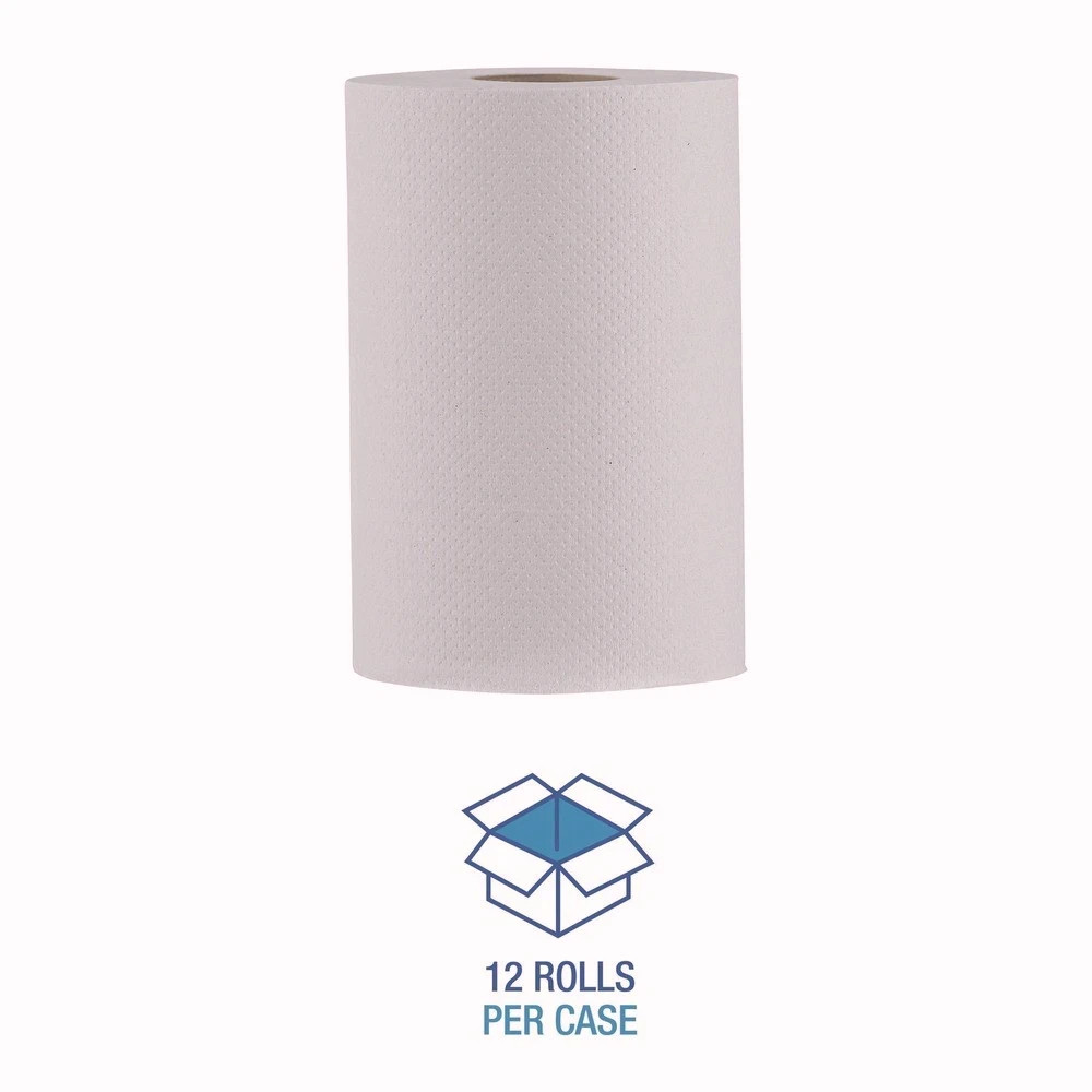 Boardwalk 6250 8" x 350' 1-Ply Hardwound Paper Towels - White (12/Carton) New