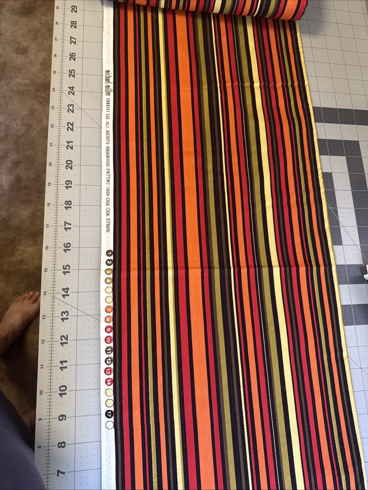 Cha-Cha Stripe by  Michael Miller Fabrics, Llc Cotton Quilt Fabric 4 Yards