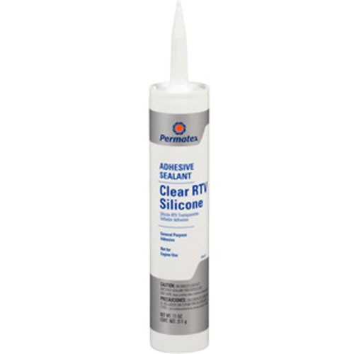 Permatex Clear RTV Silicone Adhesive Sealant 11oz Cartridge