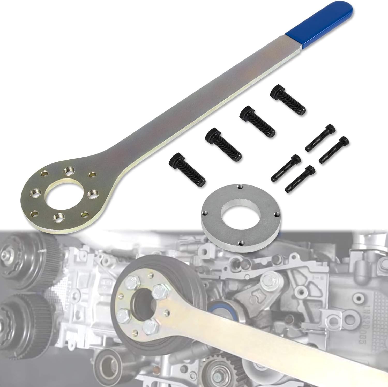 Yoursme Crank Pulley Tool with Screws Wrench Holder Kit for Subaru Imprezas...