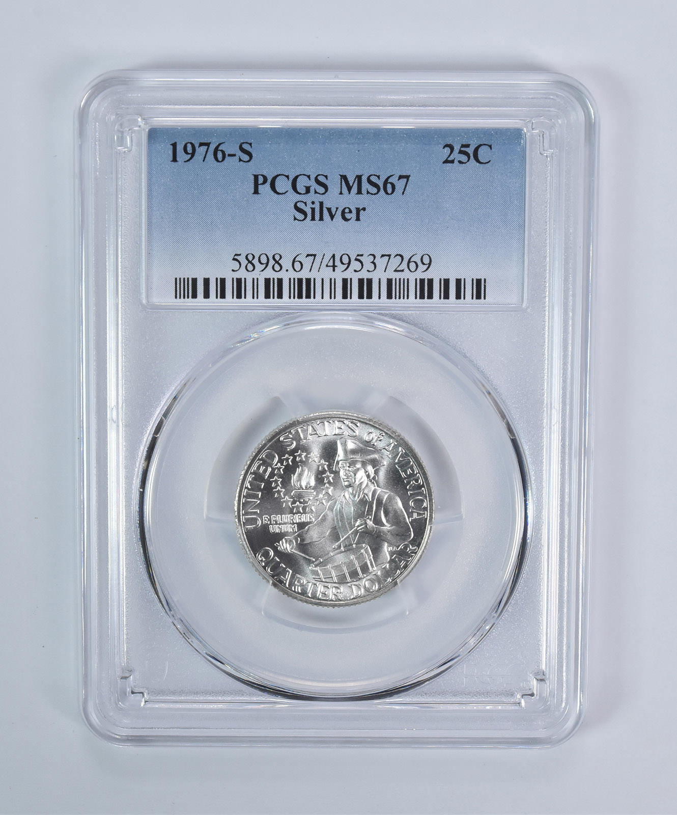 1976-S Washington Quarter Silver MS67 PCGS Blue Label