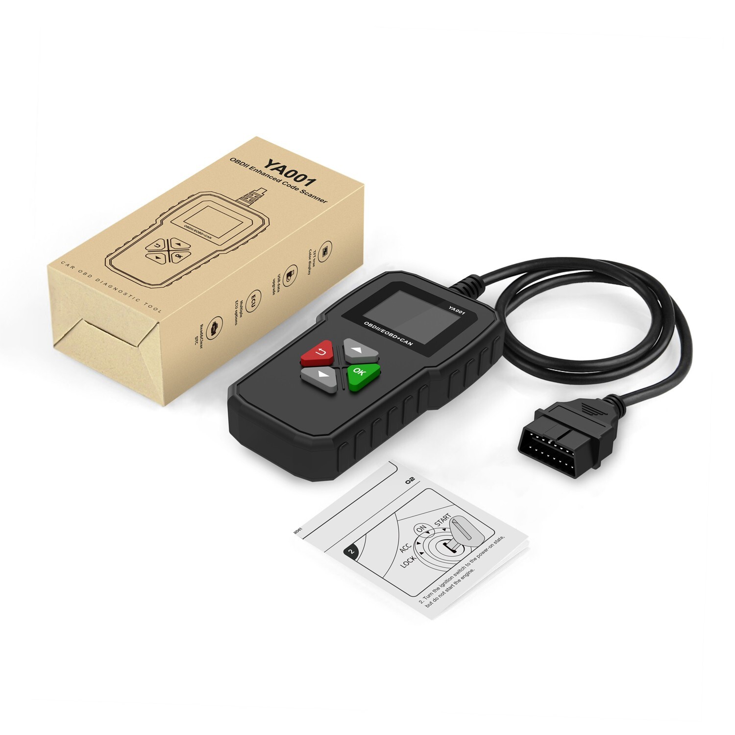 Automotive OBD2 Scanner OBD Code Reader Car Engine Fault Light Diagnostic Tool
