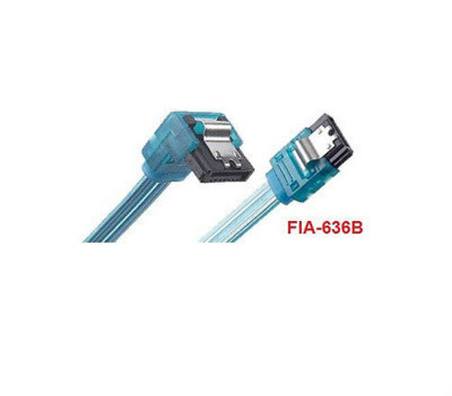 36" SATA-II, 180°/90° Plug, Data Cable, Blue FIA-636B