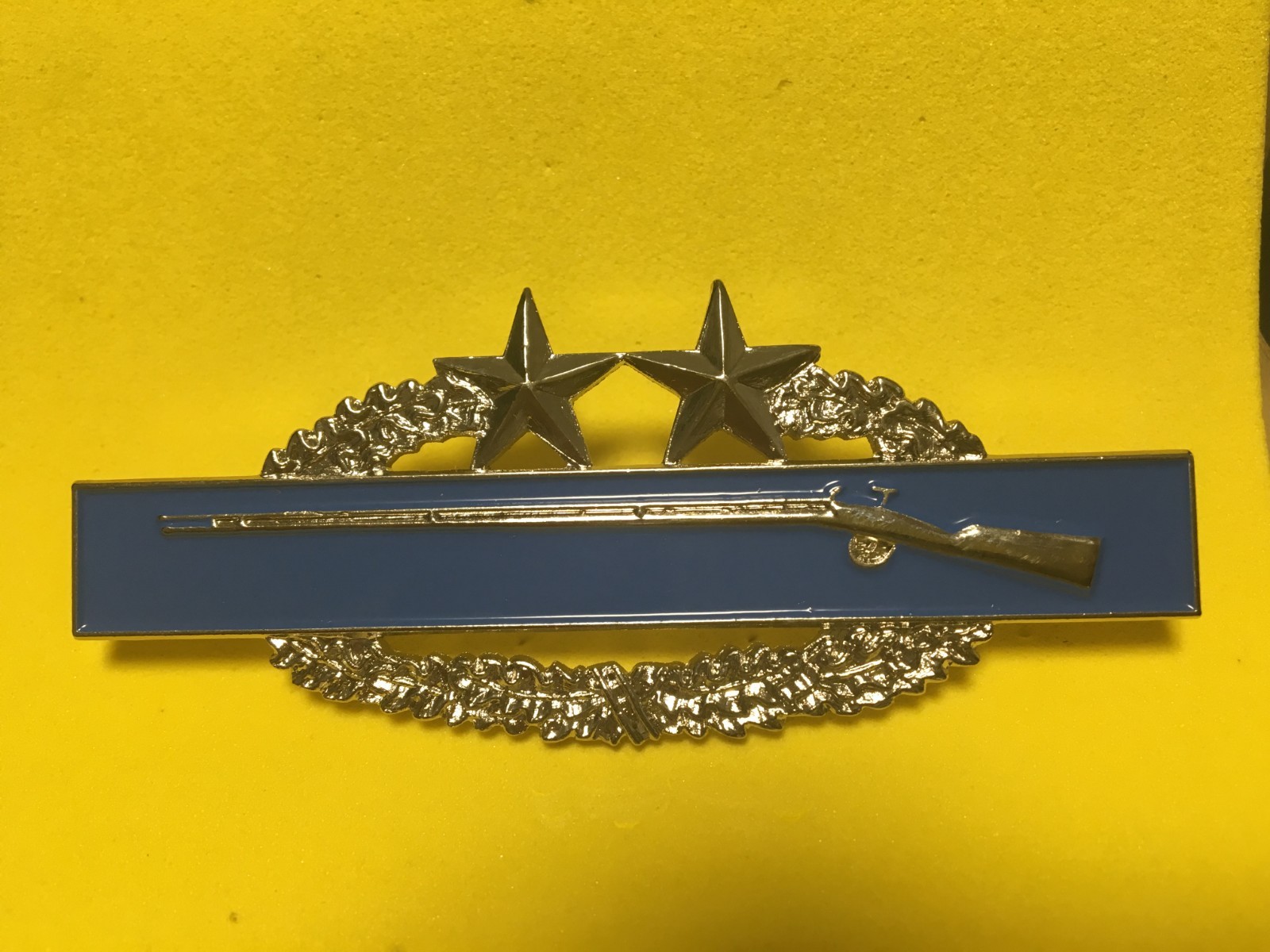US ARMY COMBAT INFANTRY BADGE REGULATION SIZE 3RD AWARD 3 INCHES LONG