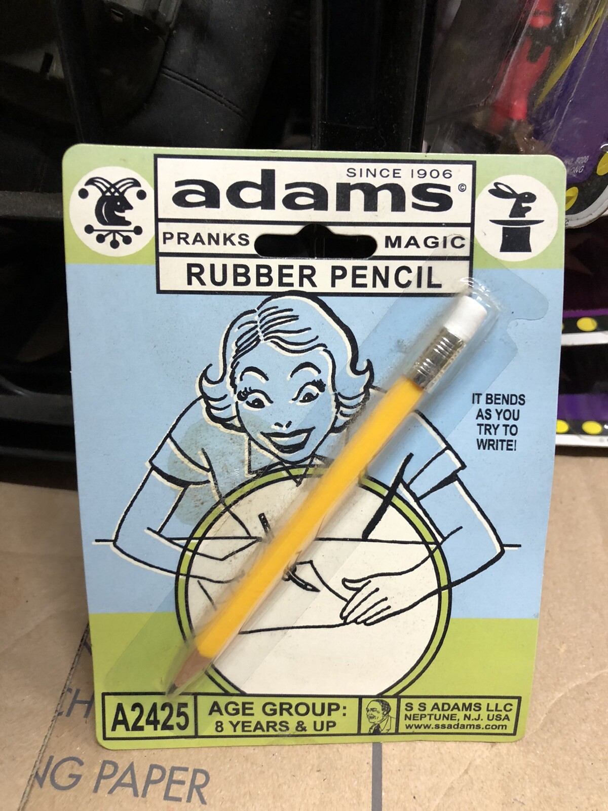 Adams Classic Gags & Jokes the classic rubber pencil final adams run moc NOS
