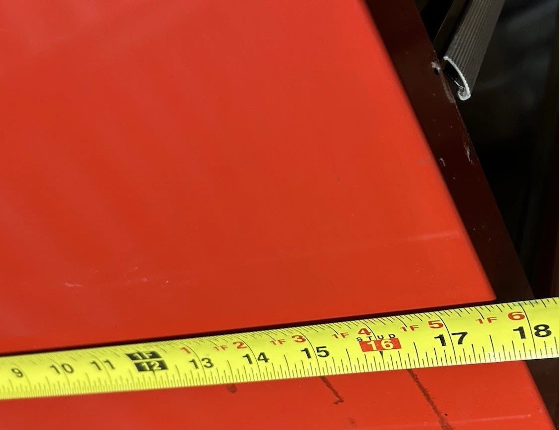 Rare Craftsman 18” DEEP Middle Intermediate Tool Box Chest 3 Drawer Red 2008