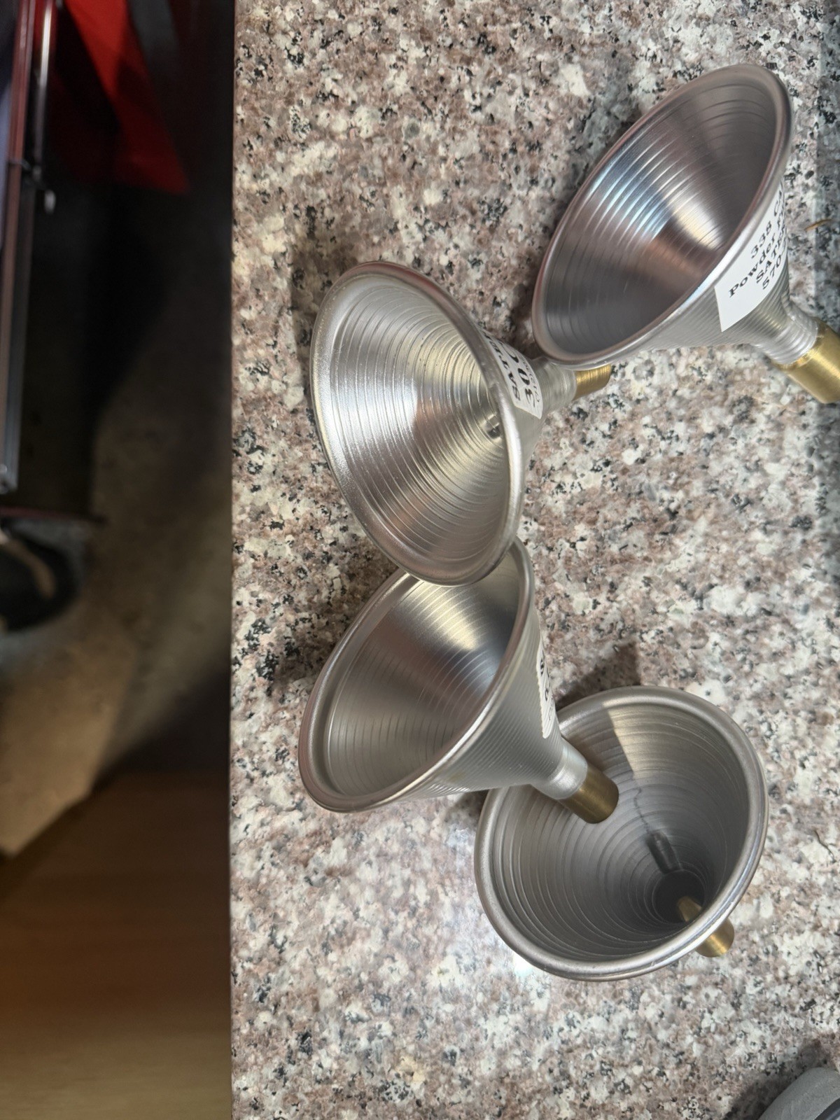 SATERN POWDER FUNNEL  6.5,7mm30mm CAL And A Forster Powder Funnel with Drop Tube