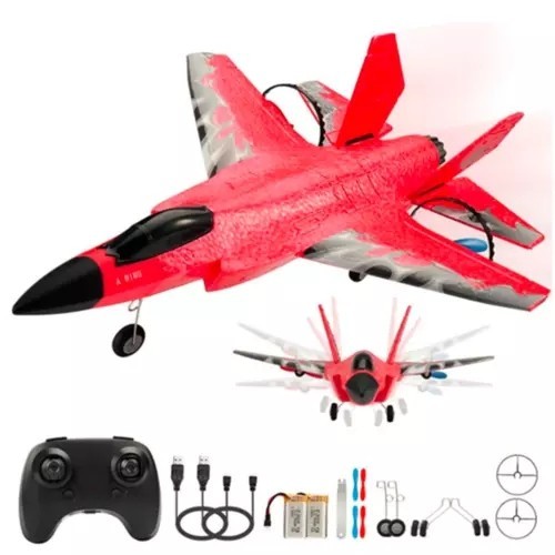 USA F-35 Airplane Red Remote Control Aircraft 2.4Ghz Smart Gyro Jet Plane Model