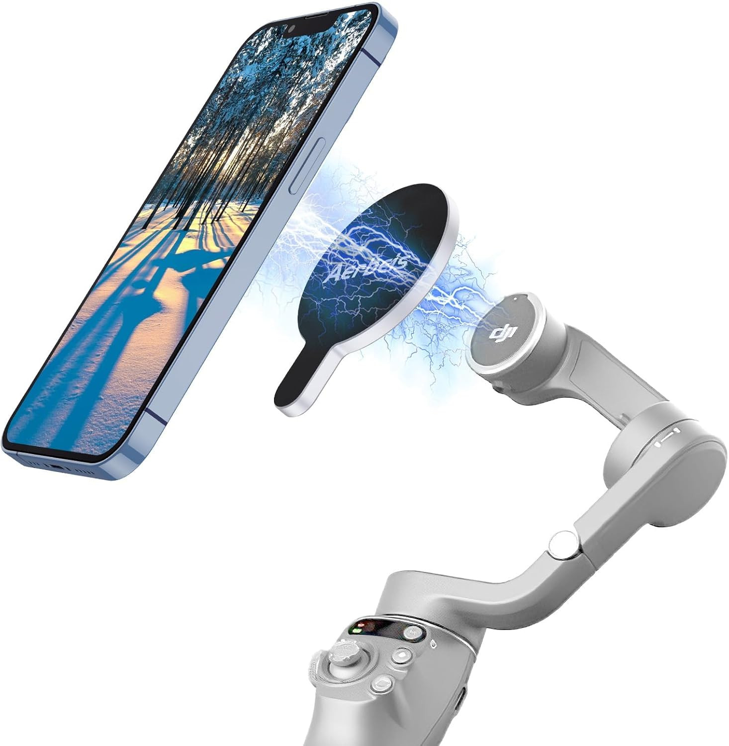 For DJI Magnetic Mount Phone Holder Clamp for Magsafe DJI Osmo Mobile 8P 8 7P 7