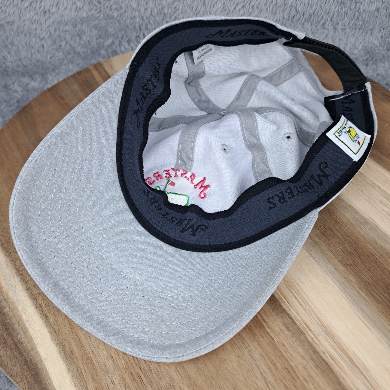 The Masters Hat Cap Strap Back Gray Preformance Light Augusta American Needle