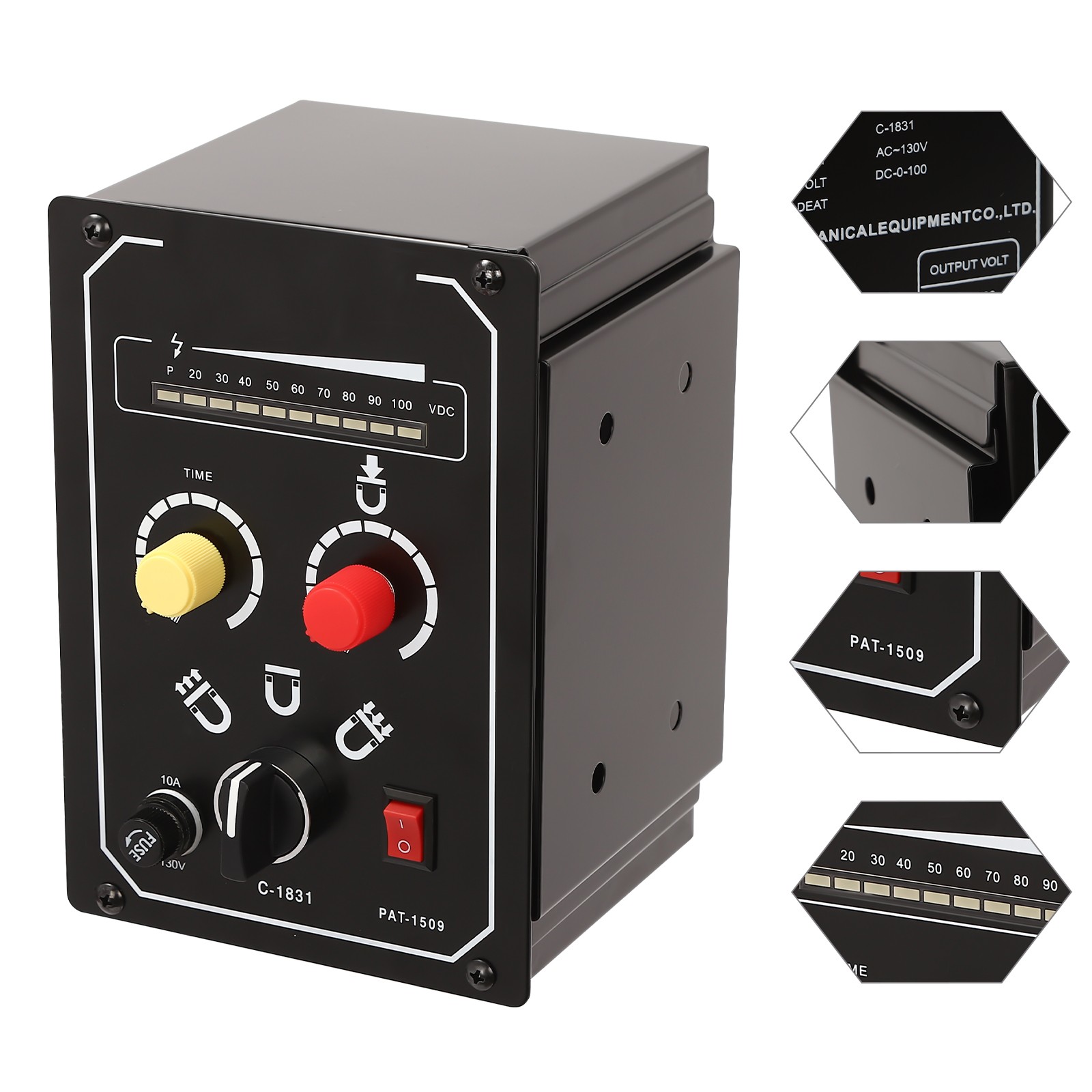 Electro Magnetic Chuck Controller 10A DC 0-100V Adjustable with LED Display 110V
