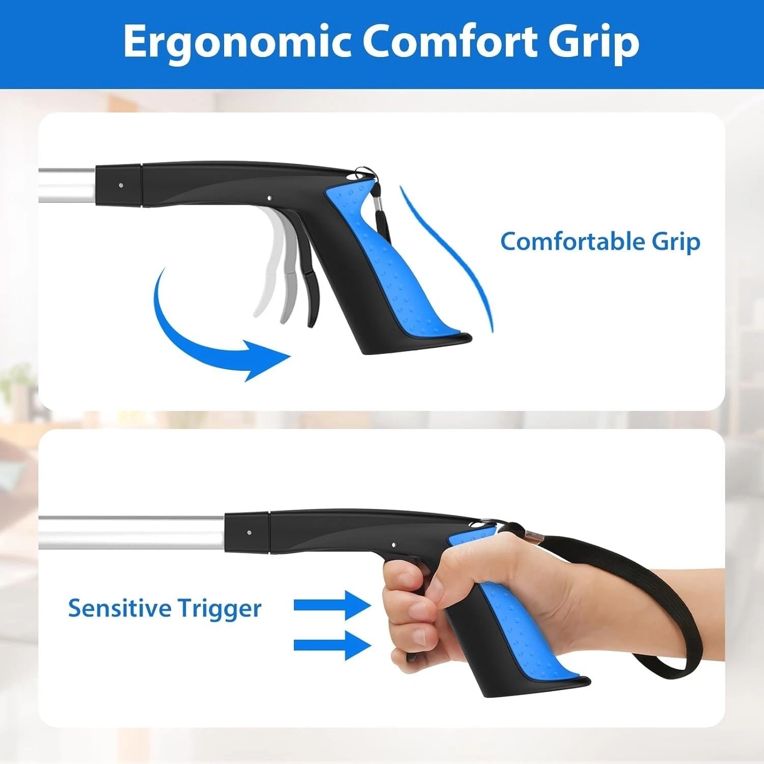 Ergonomic 36-Inch Grabber Tool for Limited Mobility - Foldable & Adjustable