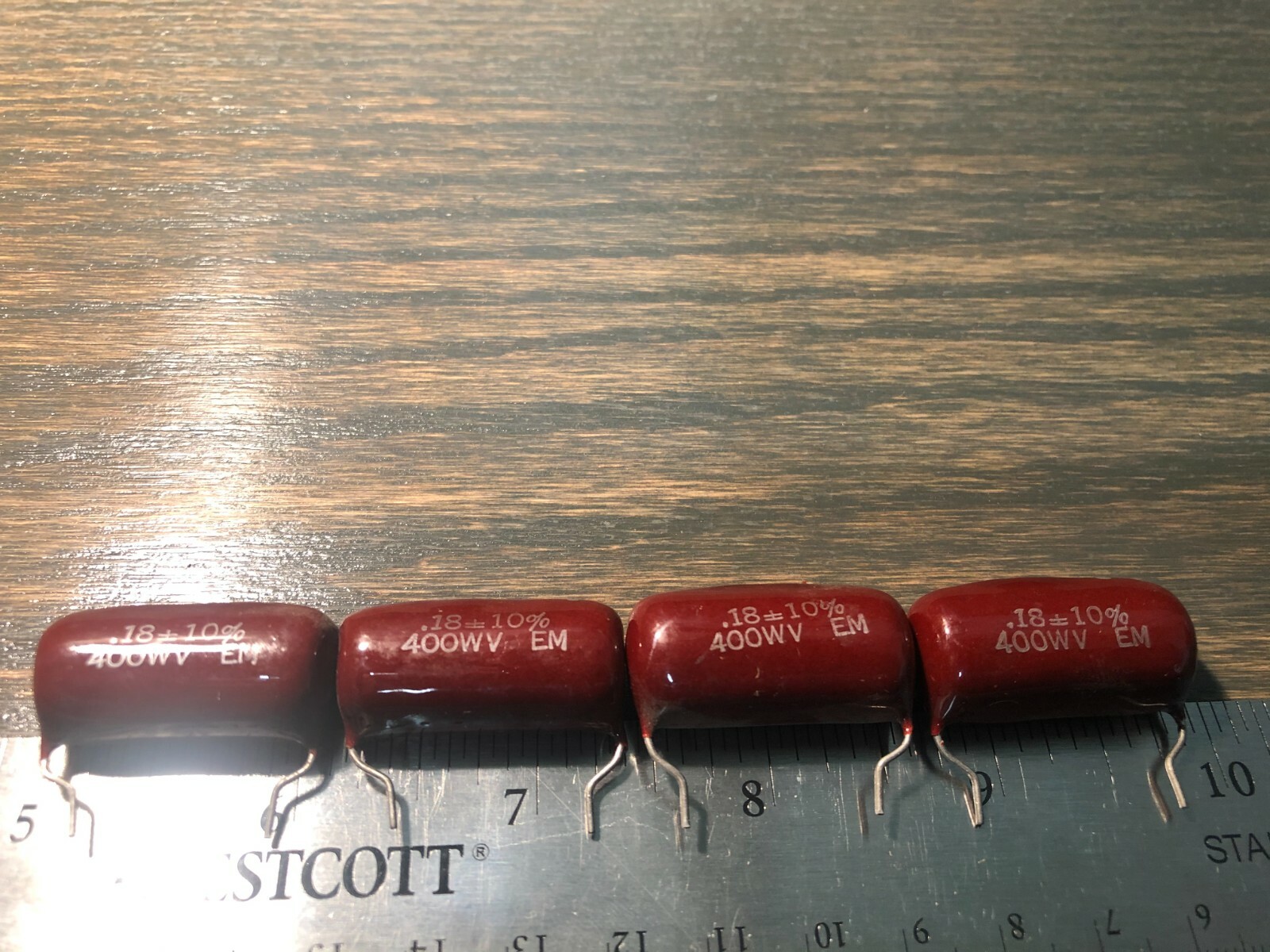 (Lot of 4) NOS El-Menco Film/Foil Capacitors .18uf 400v 180nf Audio / .2uf 0.2uf