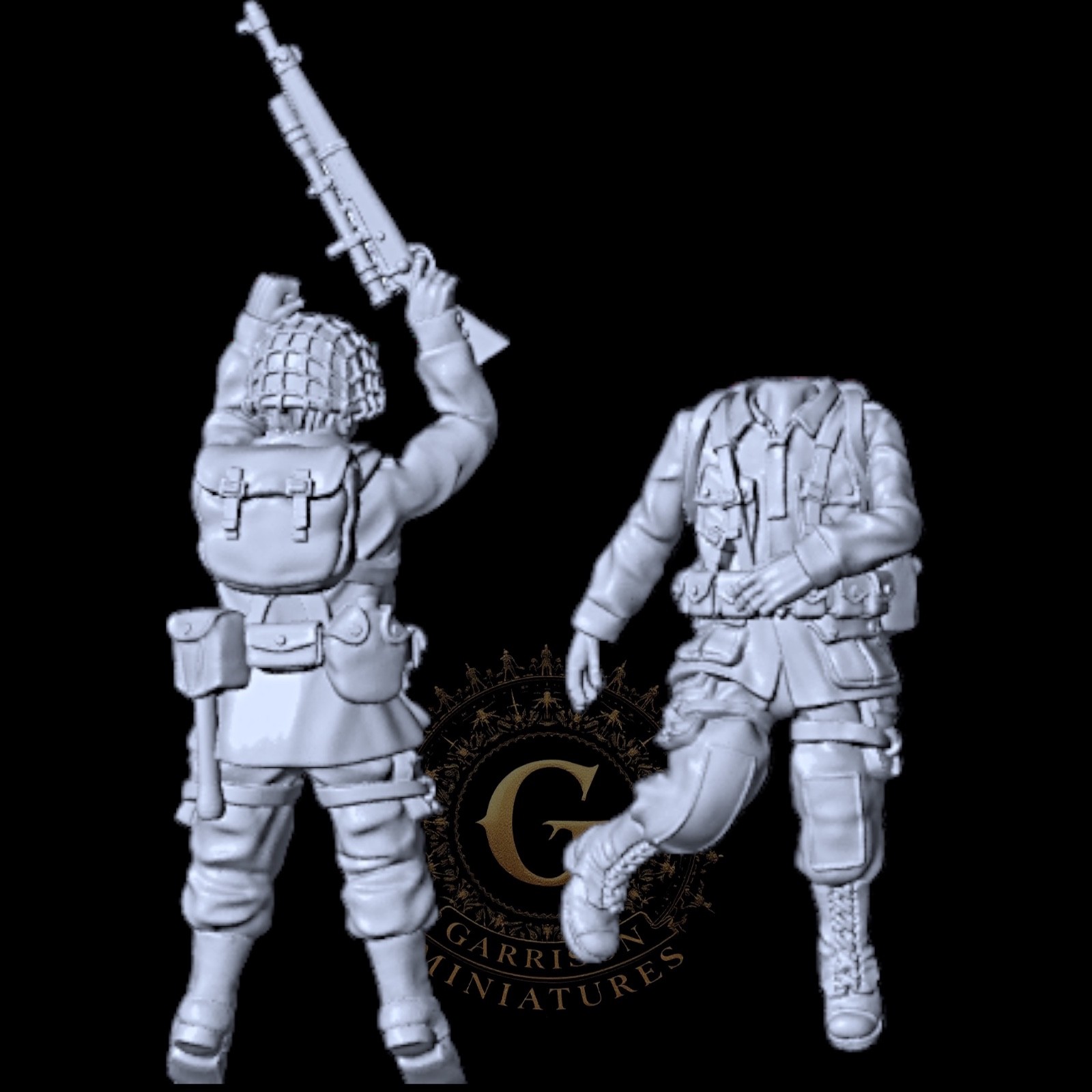 WW2 US Airborne Casualties: 20mm and 28mm Wargame and Display Miniatures