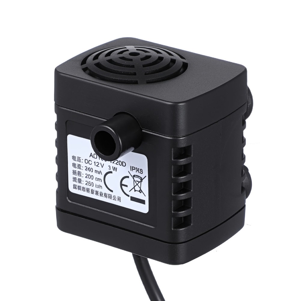 12 V250L/H Mini Aquarium Water Pump Waterproof for Fish Tank Small 12v