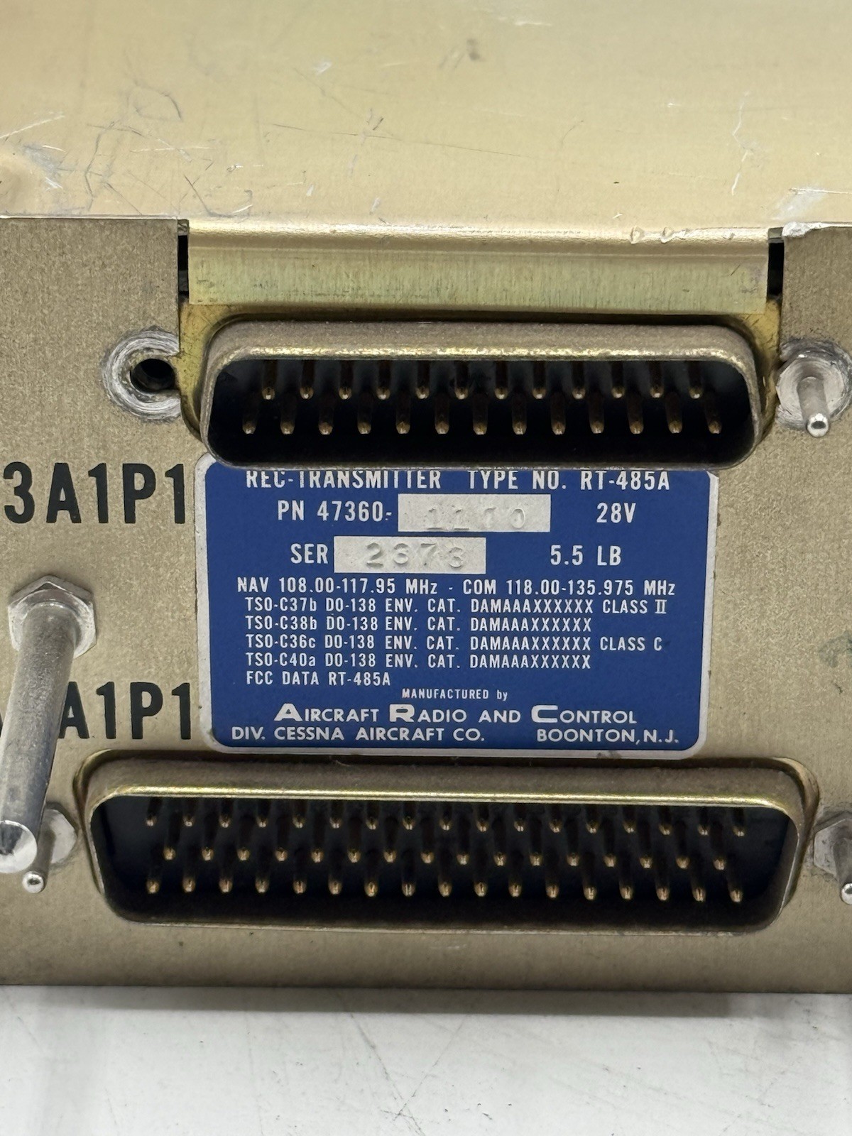ARC RT-485A NAV/COMM P/N 47360-1100 READ