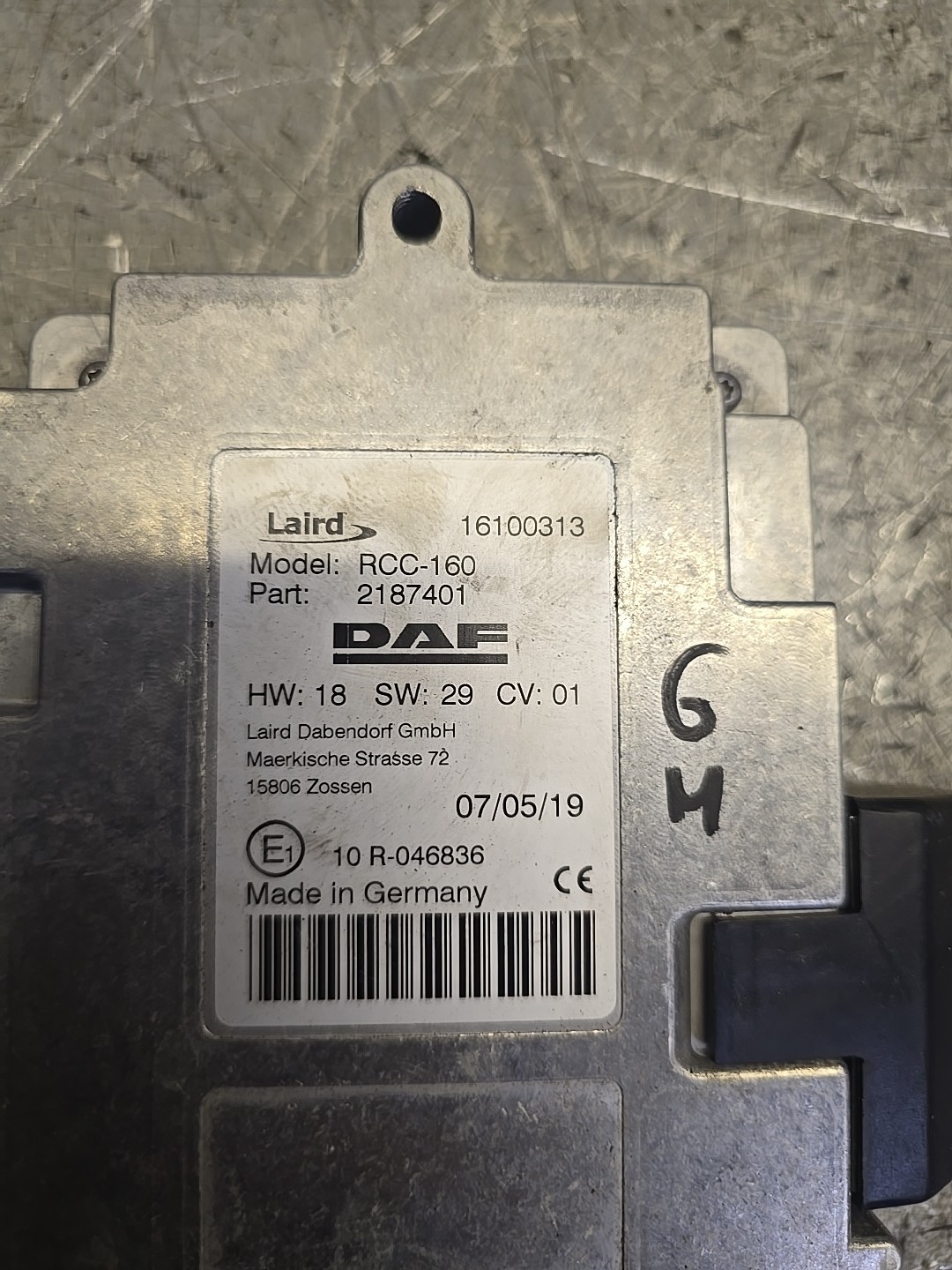DAF XF 106 control unit 2187401