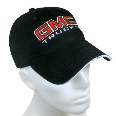 GMC Trucks Black Baseball Cap with Sandwich Bill