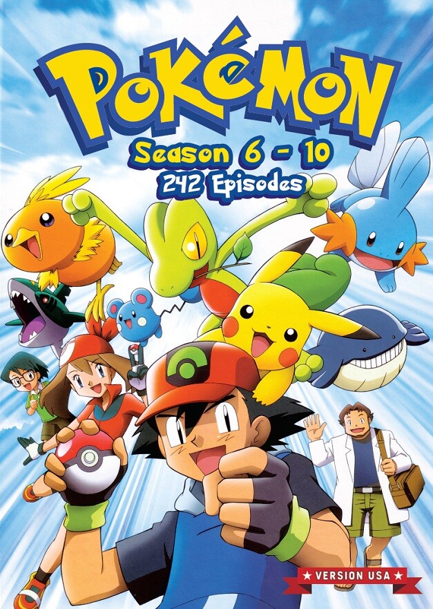 DVD Anime POKEMON Season 6-10 TV Series (242 Episodes) English Dub All Region