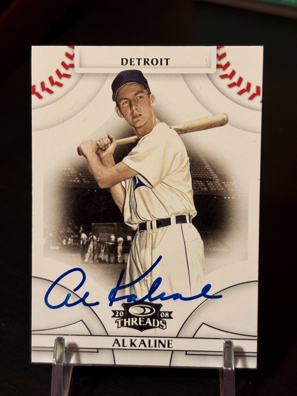 AL KALINE 2008 DONRUSS THREADS #23 AUTOGRAPHED