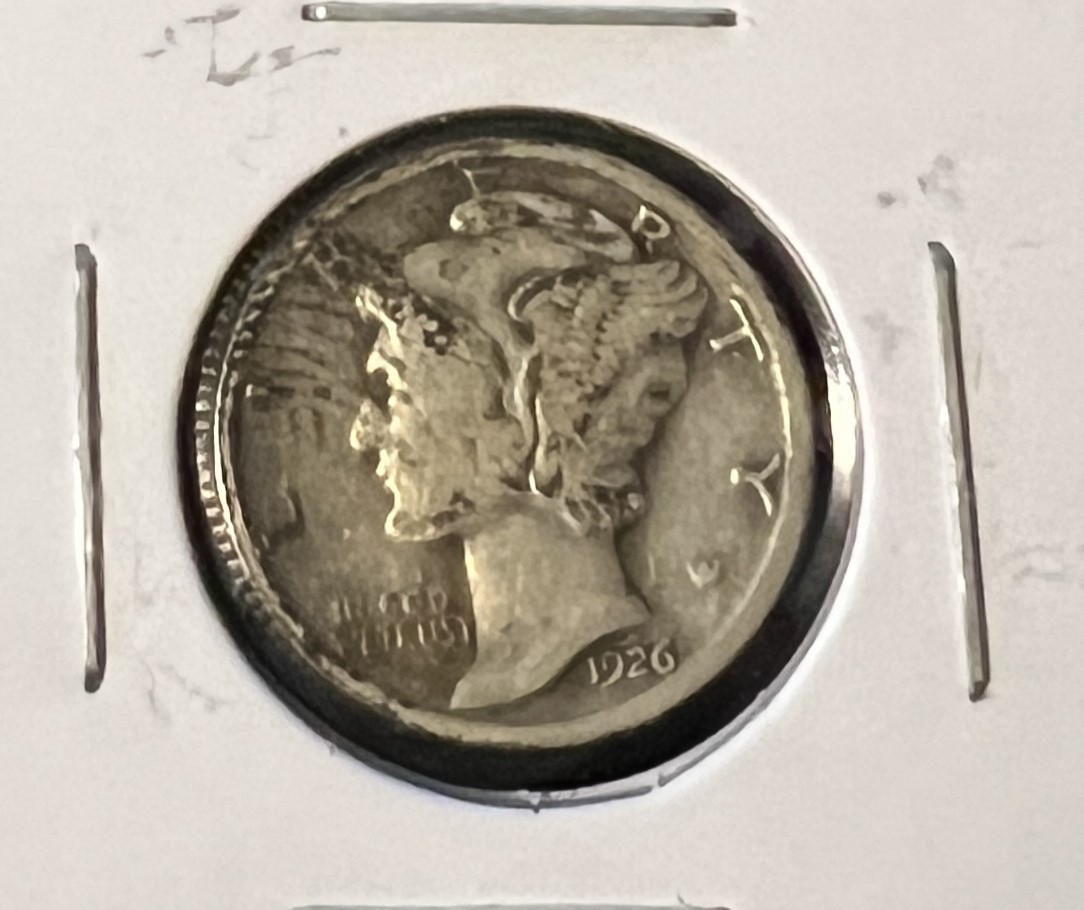 1926 MERCURY SILVER DIME GRADES VERY GOOD   ACTUAL COIN  #9878