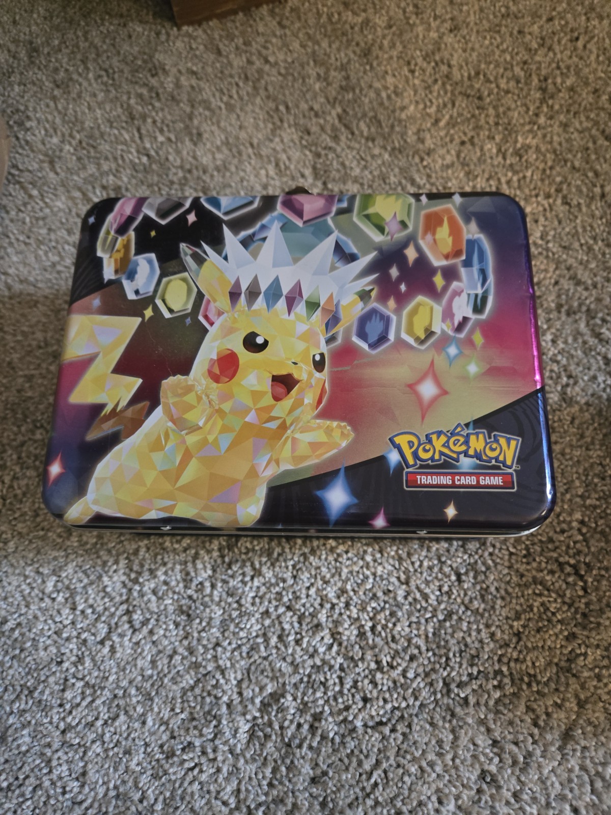 2 Poke'mon lunchbox tin empty slightly damaged