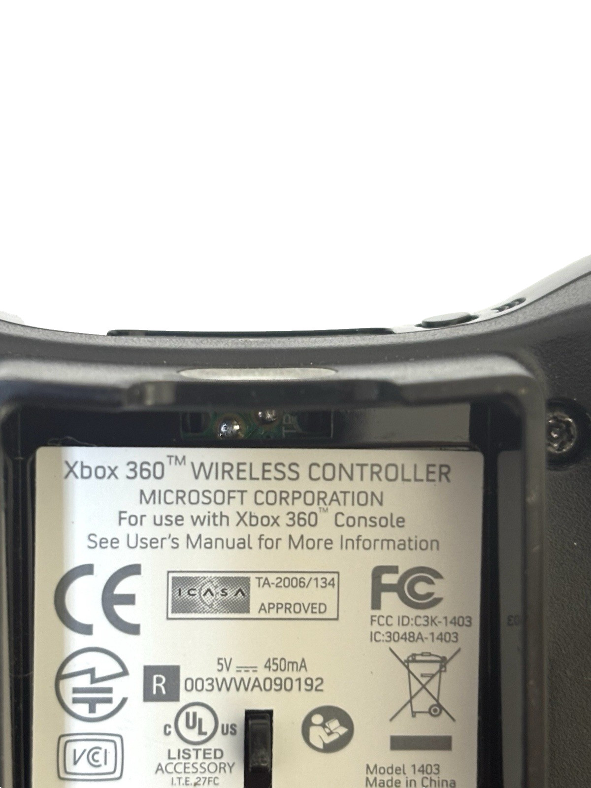 Official Microsoft Xbox 360 Wireless Controller Black Gray OEM Xbox 360