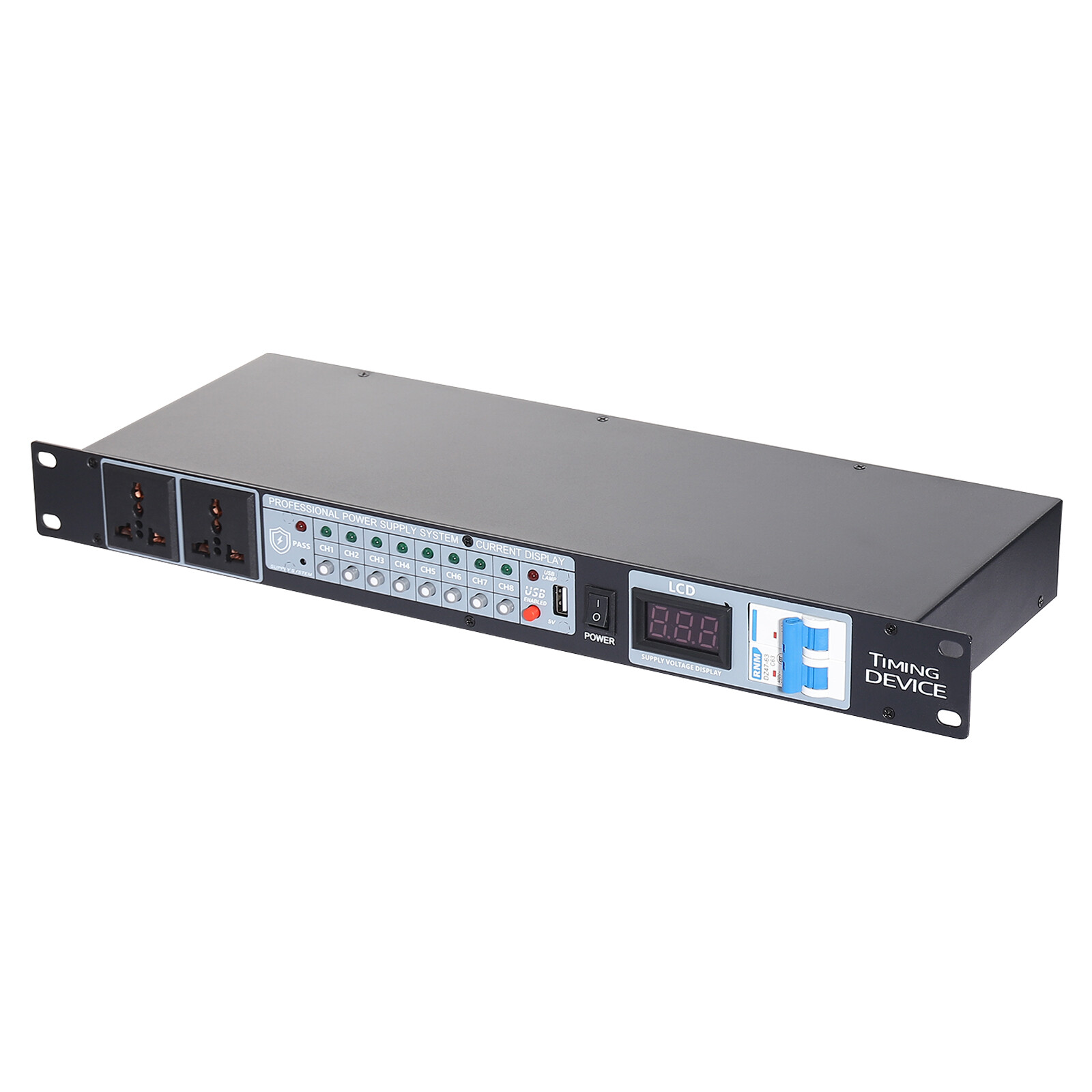Professional Audio Power Conditioner Digital Voltmeter USB Surge Protector 2000W