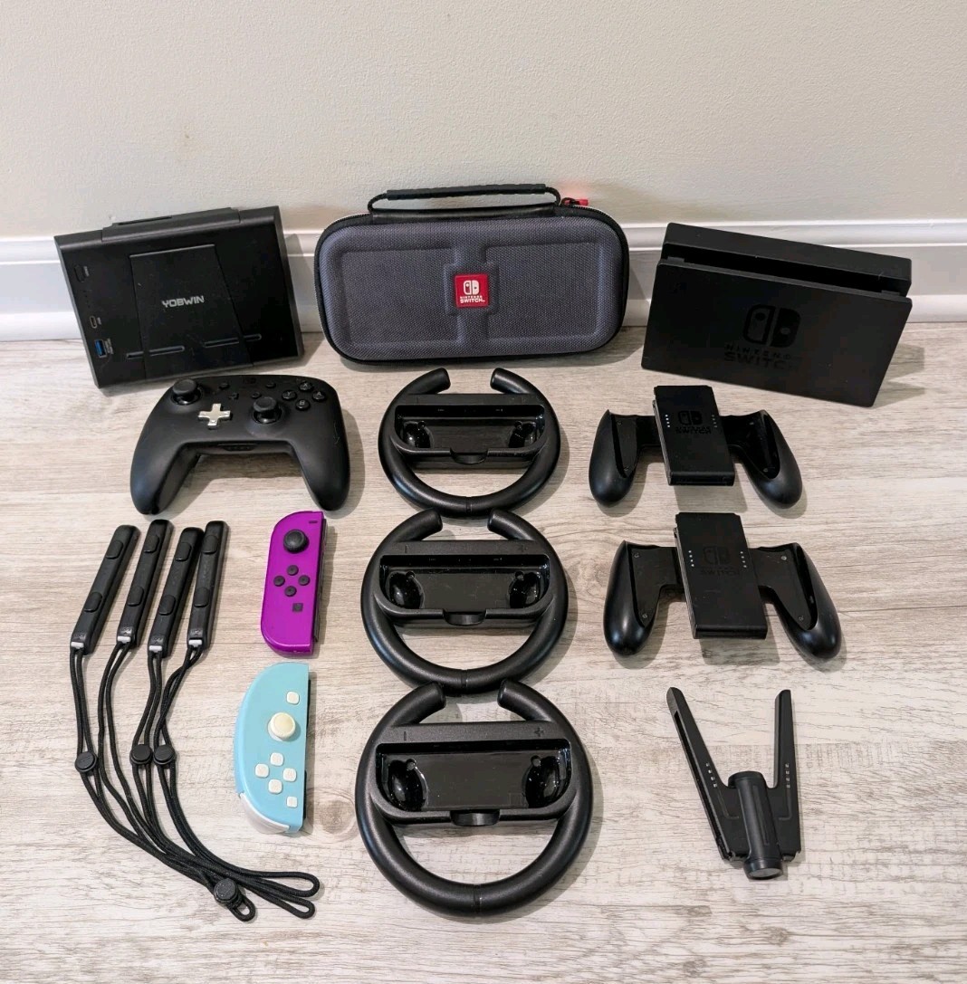 Nintendo Switch Joy-Con Power A Controller Dock Station Case Accessories Lot