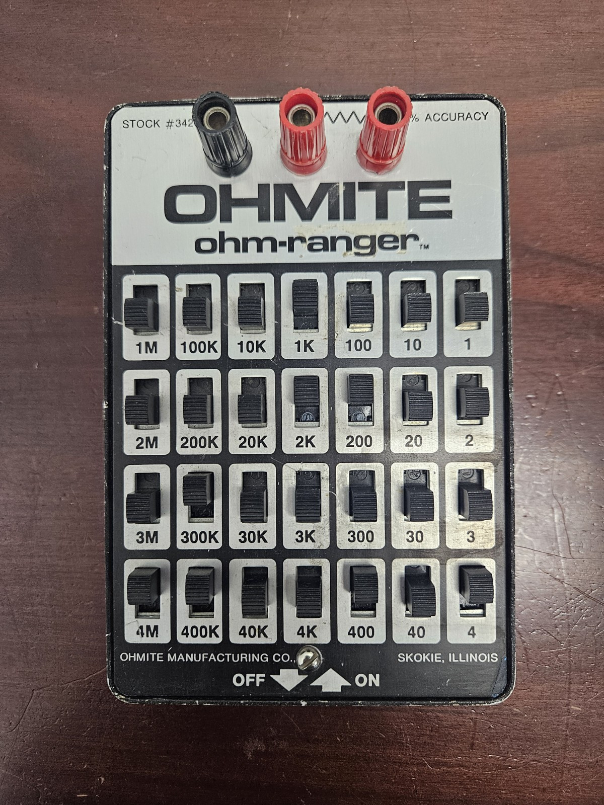 OHM-RANGER OHMITE 3420 0.5 WATTS MADE IN USA - VINTAGE - UNTESTED