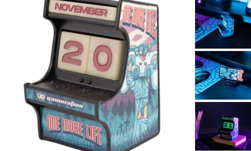 Mini Arcade Perpetual Calendar | Gaming Accessories For Gameration 3"W x 4.5"H
