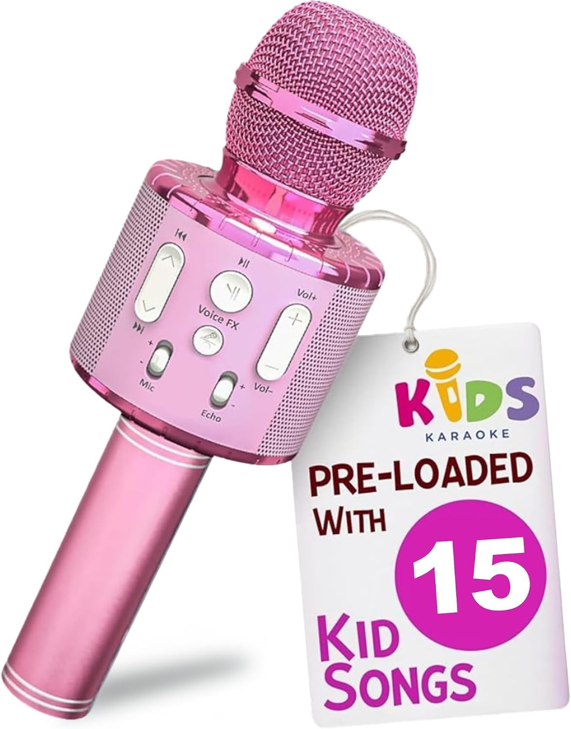 Kids Karaoke Microphone | Includes Pre-Loaded Songs & Bluetooth | Kids Birthday