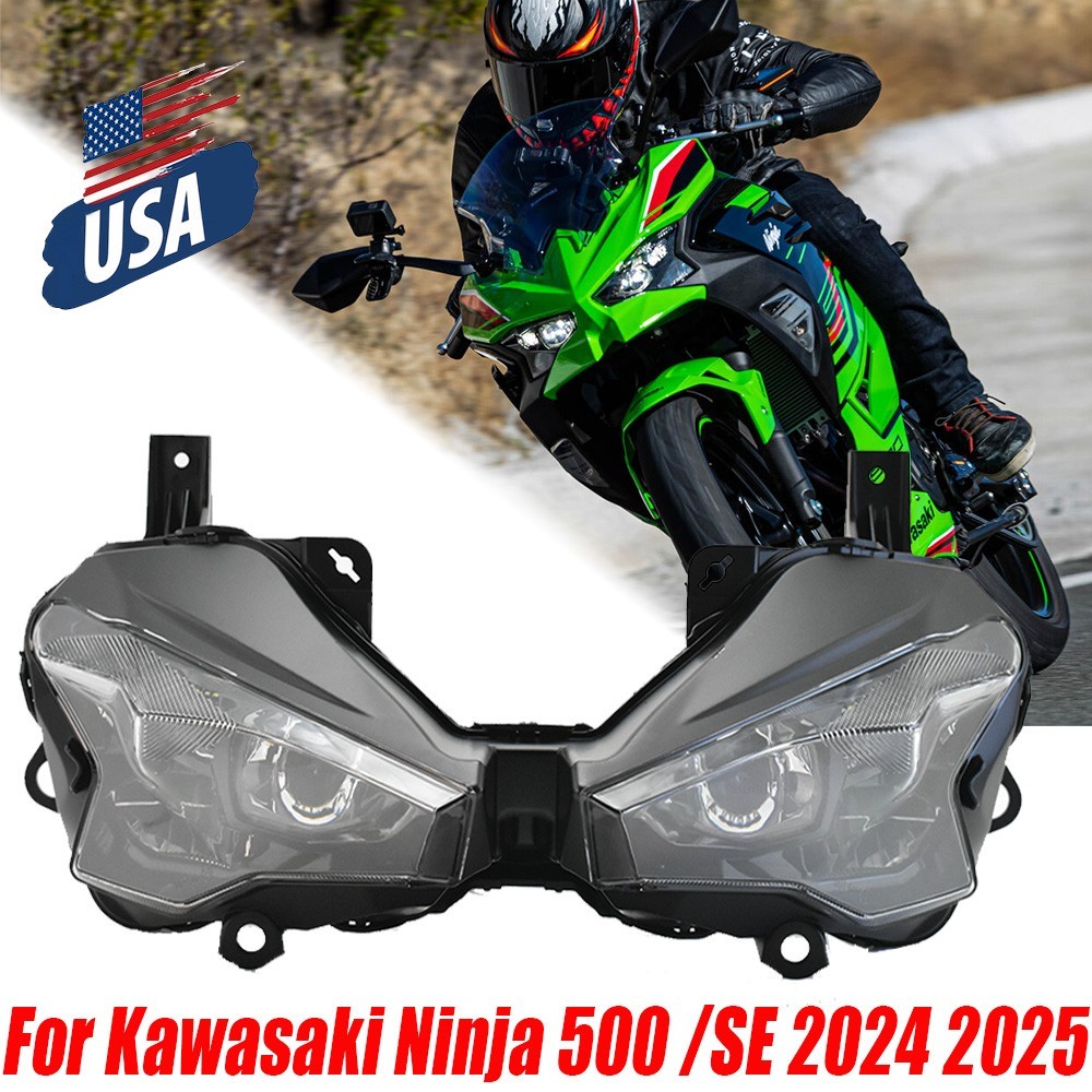 NEW For Kawasaki Ninja 500 /SE 2024-25 LED Projection Headlight Hi/Low Beam DRL