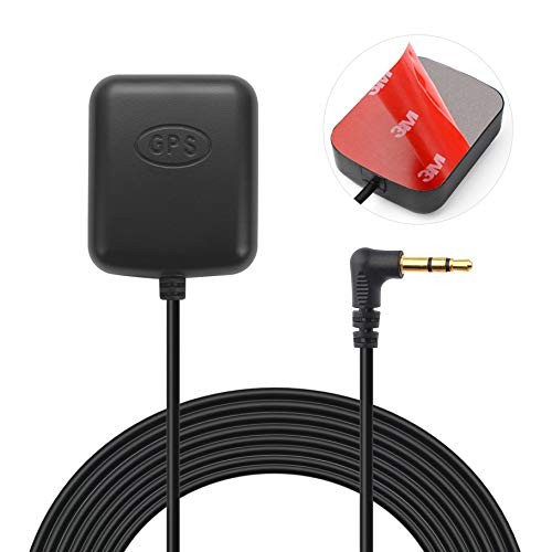 Car Dash Cam GPS Antenna 3.5mm Plug - Waterproof Hidden Adhesive Mount for