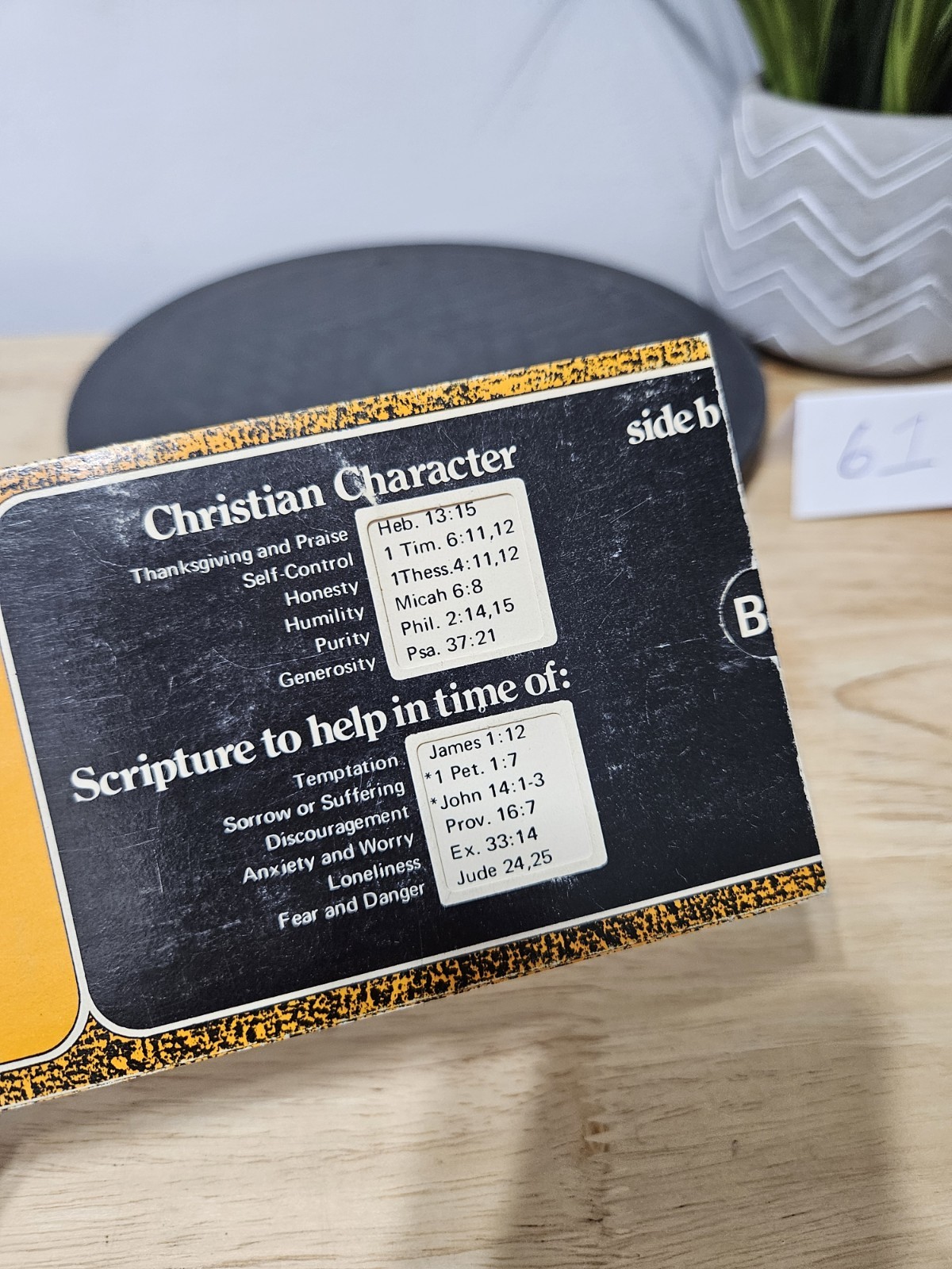 Christian Bible Study Slide Guide Meditation Scripture Reference Tool Card