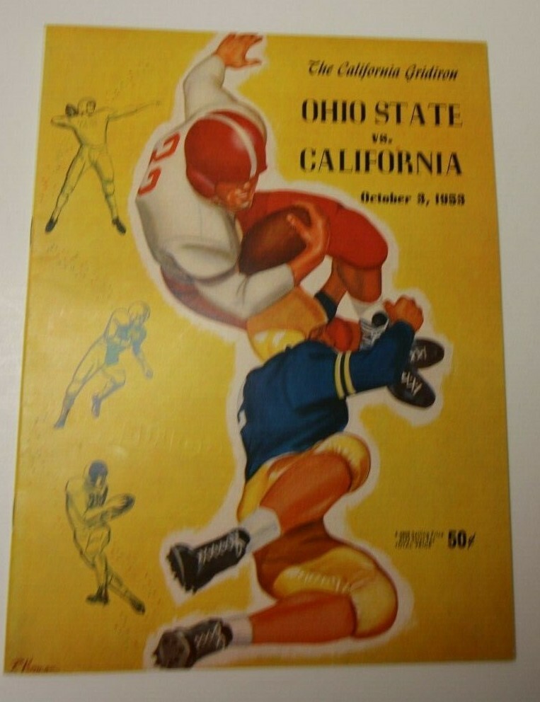 1953 CALIFORNIA UNIVERSITY CAL NCAA FOOTBALL PROGRAM VS OSU RARE AT CAL