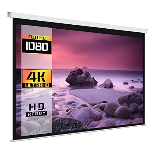 INLAND ProHT 84" 16:9 Aspect Ratio, Pull Down Projector Screen, - 05350
