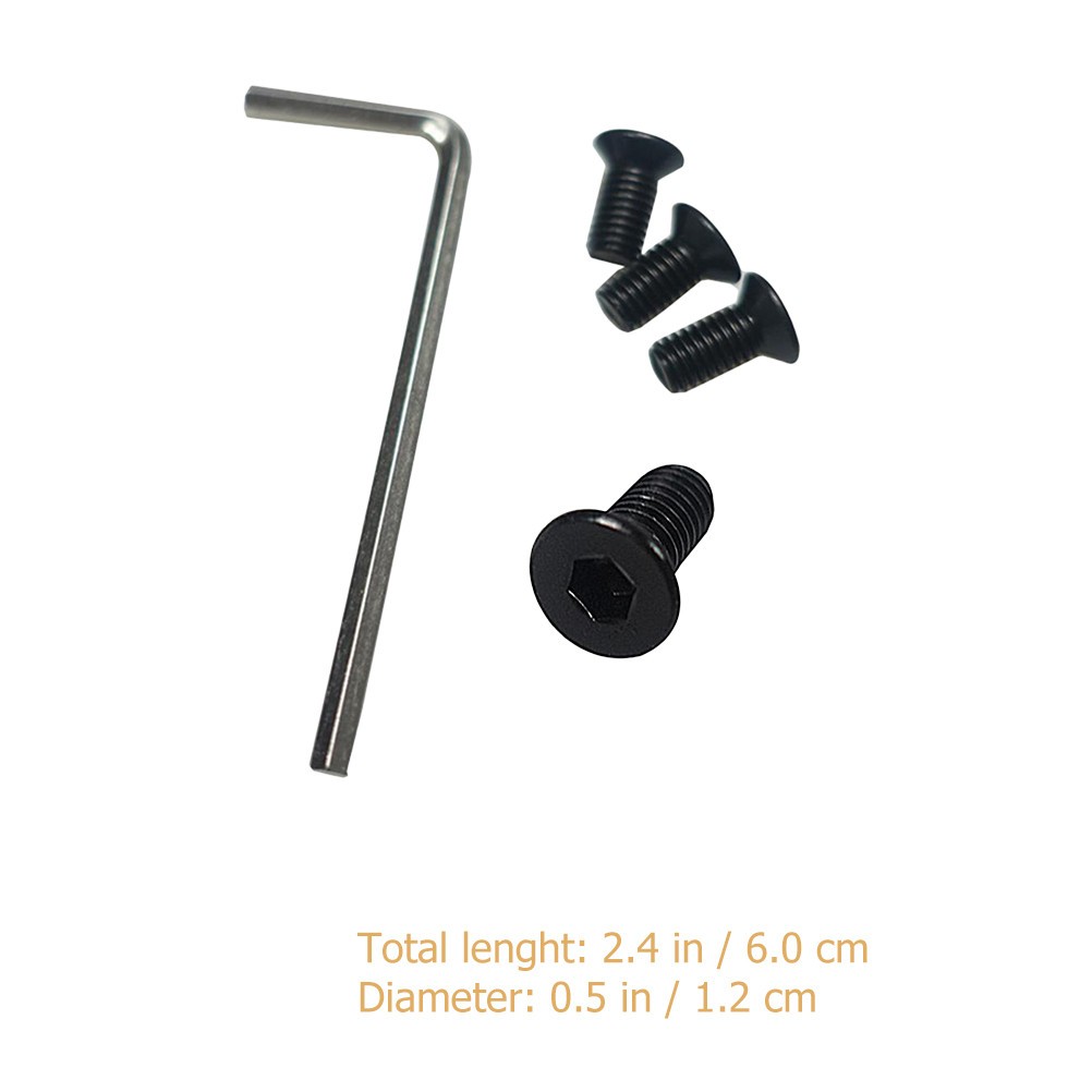 Scooter Handlebar Front Fork Screws Replacement Stainless Steel Durable Black