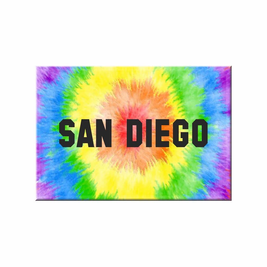 San Diego Tie Dye Magnet 2x3 Inches
