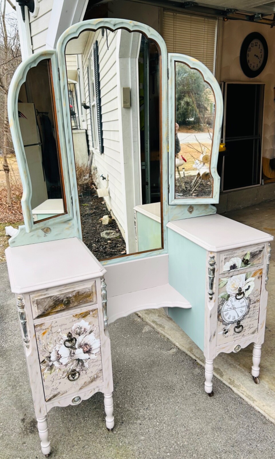 refurbished antique vanity