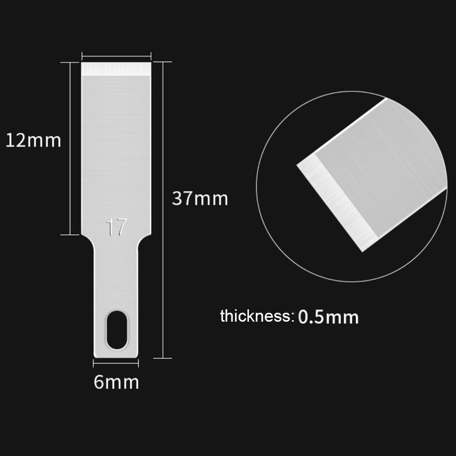 100PCS #17 No.17 Chisel Blade for x-acto Light Duty Replacement Top Quality
