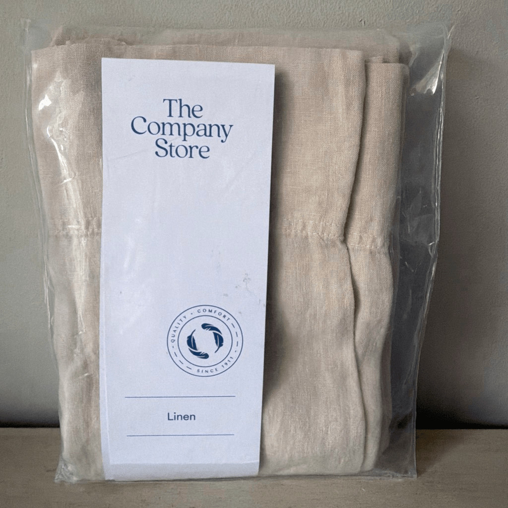 New Company Store Legends Hotel Parchment Vintage Linen King Pillowcases Set of